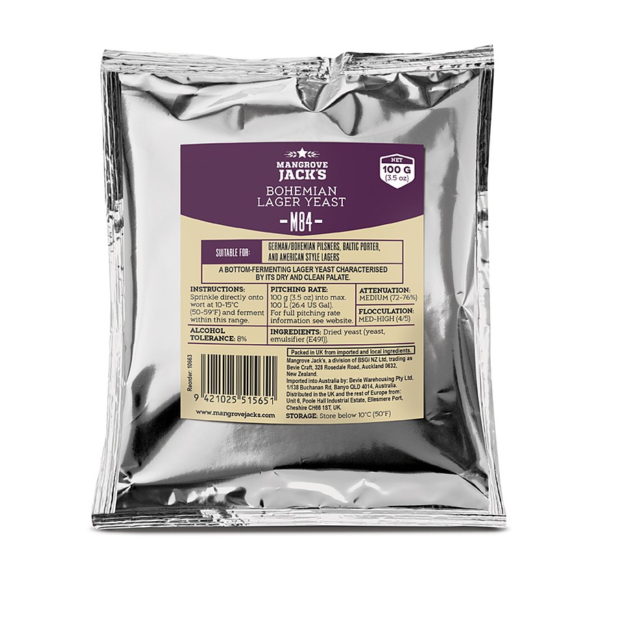 Mangrove Jack's CS Yeast M84 Bohemian Lager (100g)