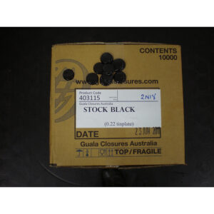 Crown Seal 26mm Ctn 10,000 (Beer Bottle) Black